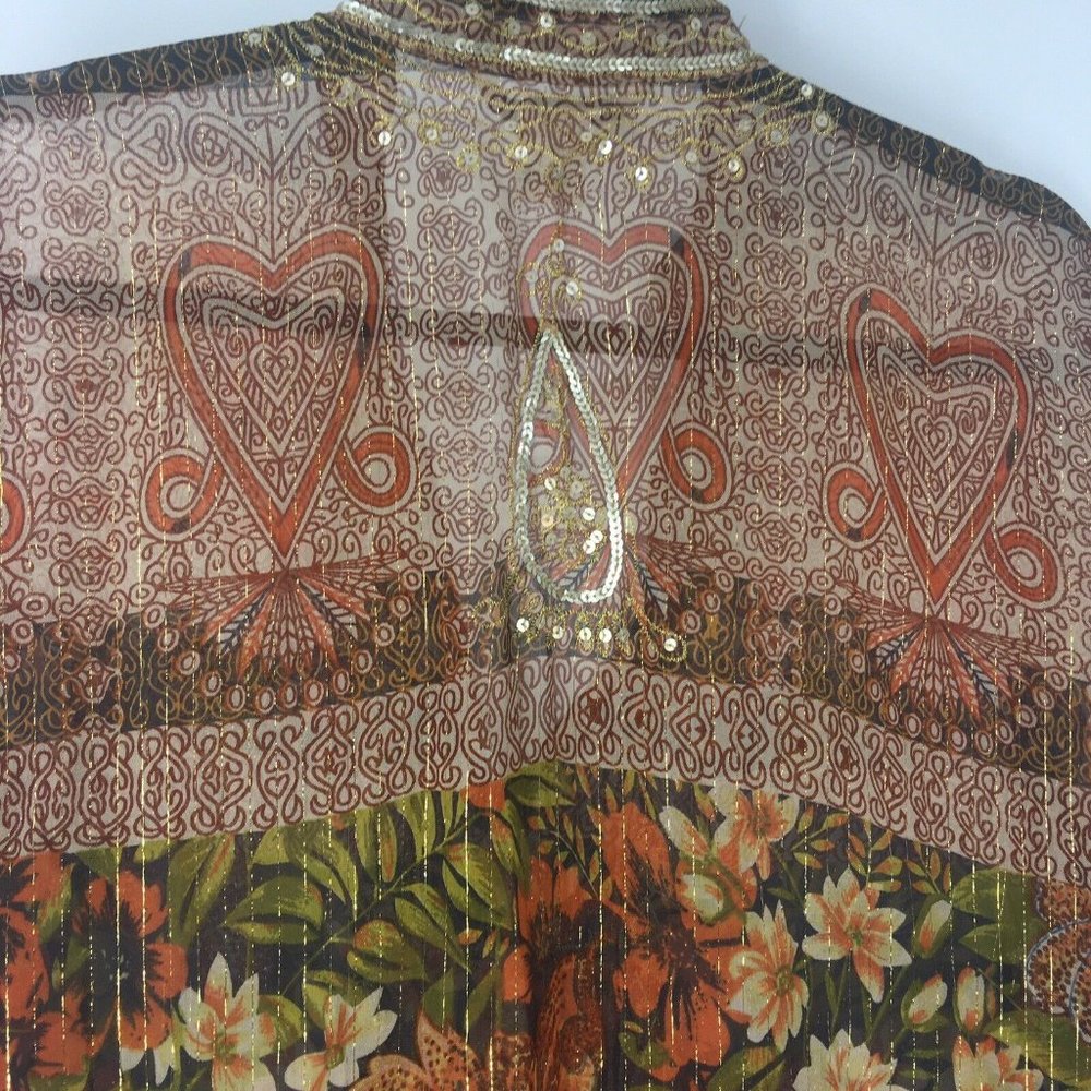z.b.d. designs Silk/ Lurex Sheer Tunic Swim Cover - Picture 8 of 9